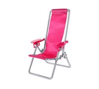 Miniature Beach Chair Ornament Compact Folding Design for Room Dollhouse Realistic Chair for Playroom and Garden Fade Resistant Finish