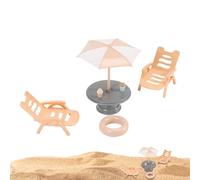 Miniature Beach Figures, Miniature Doll House | Small Miniatures Table Centrepiece | Dollhouse Accessories Beautiful Desktop Ornaments for Indoor Outdoor Outdoor