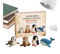 Miniature Bead Sculpture Kit - 3D Animal Figurine Craft | PVC Thread Weaving Set with Visual Manual, Relaxing Desk Ornament Making for Teens and Adults Seeking Mindful Creative Expression