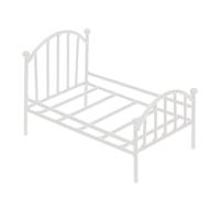 Miniature Bed - Metal Mini Bed, Classic Vintage Style, Compact Furniture Design, Sturdy and Decorative | Single Bed Accessory for Dollhouses, Children's Bedroom, Doll Hotel, S
