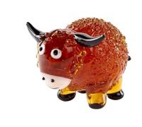 Miniature Bobby Glass Scottish Highland Cow Ornament