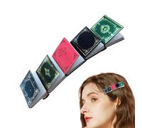 Miniature Book Hair Clip - Handmade Vintage Tiny Book Barrette, French Fixed Snap Clip for Thick Hair | Book Lover Hair Accessory, Book Themed Barrette, Book Page Clip
