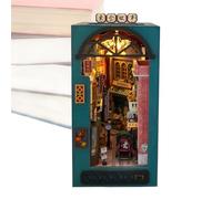 Miniature Book - MINIATURES, INSERT THE CRATIC OF DECIGN | Miniature House Book Kits Fall Wonder Booknook Lights Diorama, Model Building Bookshelf Decor Gift for bam