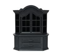 Miniature Bookshelf Cabinet for Dollhouses Bedroom Living Room Decors Craft Accessory Photography Props Cabinet Model Dollhouses Accessories