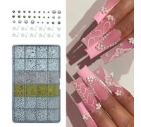 Miniature Bows Pearls Nails Embellishments Assorted Shapes and Colors Great for Professional or Home Manicure Nails Decorations