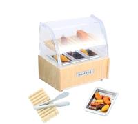 Miniature Bread Cabinet, Miniature Bakery Display Cabinet | 1:12 Scale Oden Bread Gabinet | Simulation Supermarket Food Display Model Ob11 Props by fotograf