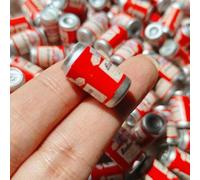 Miniature Budweiser Beer Can Collectibles, Red and Silver, Multiple Pieces