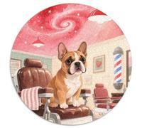 Miniature Bull Terrier（1） 1000 Piece Jigsaw Puzzles Pet Dog Round Jigsaw Stress Reliever Educational Games Color Challenge for Adults And Kids 1000pcs (67.5x67.5cm)