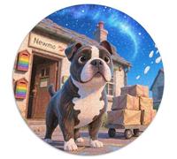 Miniature Bull Terrier（3） 1000 Piece Jigsaw Puzzles Pet Dog Round Puzzles Classic Educational Games Beautiful Decoration Puzzle for Adults And Kids 1000pcs (67.5x67.5cm)