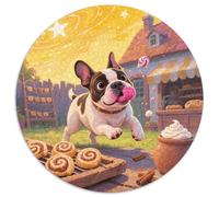 Miniature Bull Terrier（4) 1000 Piece Jigsaw Puzzles Pet Dog Round Jigsaw Stress Reliever Educational Games Beautiful Decoration Puzzle for Travel Gifts,Present 1000pcs (67.5x67.5cm)