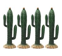 Miniature Cactus Model 4 Pcs Scenery Architecture Trees Model Micro Landscape DIY Craft for Mini Plants Dollhouse Decor