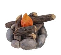 Miniature Campfire Ornament - Tiny Fire Pit Decor, Fire Model Camping Jostfire Prop | Realistic Campfire Figure, Rustic Miniatures Outdoor Scene Miniatures, Resin Fireplace