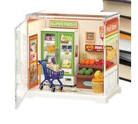 Miniature Case Kit for Adults, Kit Case - Creative Miniature House - Miniature Home Kit with Furniture E, Set for Houses, Hobby Crafts for Adults of Skills in a Way of