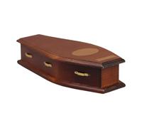 Miniature Casket Dollhouse Furniture 1:12 Scale Wood Model DIY Micro Scene Decor Brown