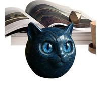 Miniature Cat Figure - Elegant Cat Head Figurines Home Decor - Hand-Carved Art Statues Table Sculptures for Collectors Cabinet Desktop Study Bookshelf Birthday Studio Living Room