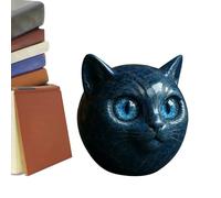 Miniature Cat Figure - Elegant Cat Head Figurines Home Decor - Hand-Carved Art Statues Table Sculptures for Collectors Cabinet Desktop Study Bookshelf Birthday Studio Living Room