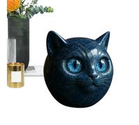Miniature Cat Figure | Miniature Cat Head Statues for Desk,Resin Sculptures Table Art Piece for Studio Collectors Shelf Desktop Cabinet Study Bookshelf Bedroom