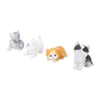 Miniature Cat Figurines, Cute Resin Kitten Statue