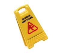 Miniature Caution Wet Floor Sign For 1/12 Scale Doll House Accessories Photography Props Kitchen Scene Setting Accessory Miniature Wet Floor Sign