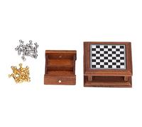 Miniature Chess Set 1:12 Doll House Exquisite Mini Chess Set Home Decoration Gift