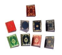 Miniature Christmas Decorations, Books Dollhouse Accessories Miniatures Vintage Books Model Mini Books Decoration 9PCS