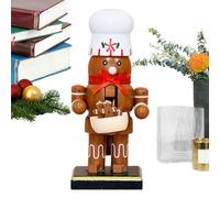 Miniature Christmas Figurines - Wooden Nutcracker Festival Table Decorations | Sculpture Shelf Decor Desk for Collectors Living Room Bedroom Dining Room Study Bathroom