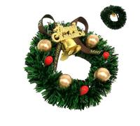 Miniature Christmas Ｗreath,Dollhouse Hanging Ｗreath Scene Ｍodel Small Ｗreath Christmas Garlands for Dollhouse Christmas Party Decoration- 2.36 Inch