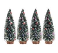 Miniature Christmas Tree 4pcs Artificial Xmas Tree Simulation Mini Pine Tree for Home Xmas Party Decor