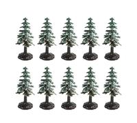 Miniature Christmas Tree High Simulation Artificial Christmas Tree Model Birthday Cake Ornament for Landscape Plastic Material 10 Pack