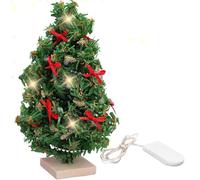Miniature Christmas Tree Lights For Dolls House,1:12 Scale Dollhouses Mini Christmas Tree, Dolls House Light Up ChristmasTree, Artificial Christmas Trees with Light for Dollhouse Decor(with led)