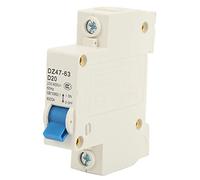 Miniature Circuit Breaker 1P 20A AC 400V 6000A Breaking | DIN Rail Mount, Nylon PA66 Housing, Office and Residential Lighting, AC 400V, 6000A B