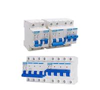Miniature Circuit Breaker 1PCS Dual Power Manual Transfer Switch 1P 2P 3P 4P Mini Interlock Circuit Breaker AC 6A-125A 50/60HZ(1P plus 1P,50A)