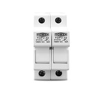 Miniature Circuit Breaker 2 Pcs 2P Parallel DC Fuse Holder 10 * 38mm High Voltage Solar PV 1000V