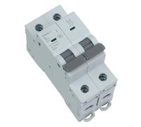Miniature Circuit Breaker 2 Pole 6-63A 6kA 220V/400V AC MCB for Overload and Short Circuit Protection, Indicator Function, Compact Design (White)(16A)