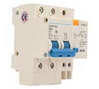 Miniature Circuit Breaker Pa66 Shell Modular 2P Current Circuit Breaker Breaking Capacity 6000A 400V Lighting Office Building (DZ47LE-63 C40)
