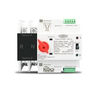Miniature Circuit Breaker Single Phase Din Rail ATS 220V Dual Power Automatic Transfer Electrical Selector Switches Uninterrupted 2P 63A 100A 125A(63A)