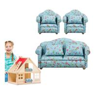 Miniature couch, dollhouse sofas, small sofa, modern dollhouse furniture in scale 1:12, miniature sofa with cushions for the living room of the dollhouse