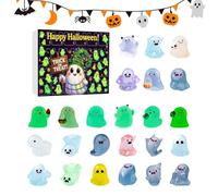 Miniature Countdown Calendar | 24-Day Countdown Calendar with Miniature Ghosts | Glow-in-The-Dark Collectible Ornament for Living Room Dormitory Kids Couples