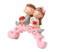 Miniature Couple Figurines Romantics Resins Ornament Cake Toppers for Valentines Day Car Dashboard and Home Decors Gift Miniature Couple Figurines