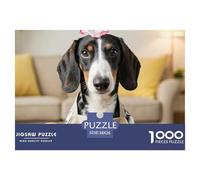 Miniature Dachshund 1000 Piece Jigsaw Puzzles Fun Challenging Modern Pet Dog Puzzles Game Perfect for Relaxation for Adults And Kids Age 38x26cm/1000pcs