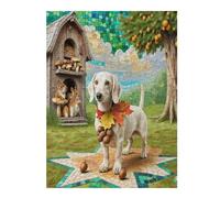 Miniature Dachshund 500 Piece Jigsaw Puzzle for Adults Cute Pet Animals Jigsaw Cozy Night In Activity Colourful Challenge Great Gift for Puzzle Lovers Stress Reliever 500 PCS