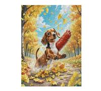 Miniature Dachshund 500 Piece Jigsaw Puzzle for Adults Cute Pet Animals Long Weekend Project Satisfying Challenge No Duplicate Pieces for Hobbyists 500 PCS
