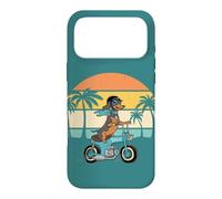 Miniature Dachshund on DAX Motorcycle - Retro Scooter Case for iPhone 17 Pro Max