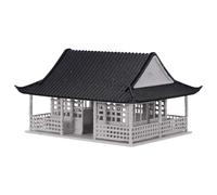 Miniature Decor for Japanese Architecture Model Pavilion Bonsai Desk