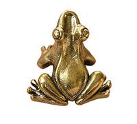 Miniature Desktop Ornament Retro Copper Small Cute Frog Figurines Metal Brass Animal Tea Pet for Home Decors