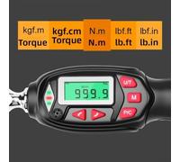 Miniature Digital Torque Wrench with 2% Clockwise Accuracy, 2.5% Counterclockwise, Multi-Unit Display, User-Friendly Preset Storage, Steel and Industrial Plastic Construction (99150A)