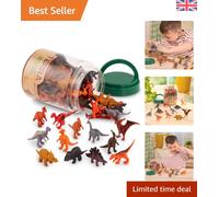 Miniature Dinosaur Playset - 60 Colorful Figures for Creative Learning & Parties