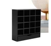 Miniature Doll Bookcase, 12-Grid Mini Shelf Rack, 3.9x3.1x1 Inches Lightweight PP Accessory, House Furniture Style with Design, Miniature Decor with Functional, Indoor Accessory for Kids Boys Girls