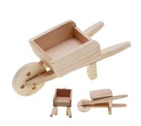 Miniature Doll Furniture - Vintage Room Ornament, Wooden Trolley Toy | Scene Accessory for Garden Table Top, Story Land Setup, Tiny Decoration Pieces