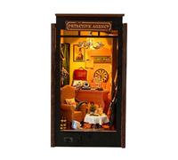 Miniature Doll House Book Nook, Puzzle Wooden Model Kit, Educational Craft Set, Detailed Building Project, Compact Design, Creative Decor, Perfect for Study Room, Living Room, Bedroom, Kids Rooms